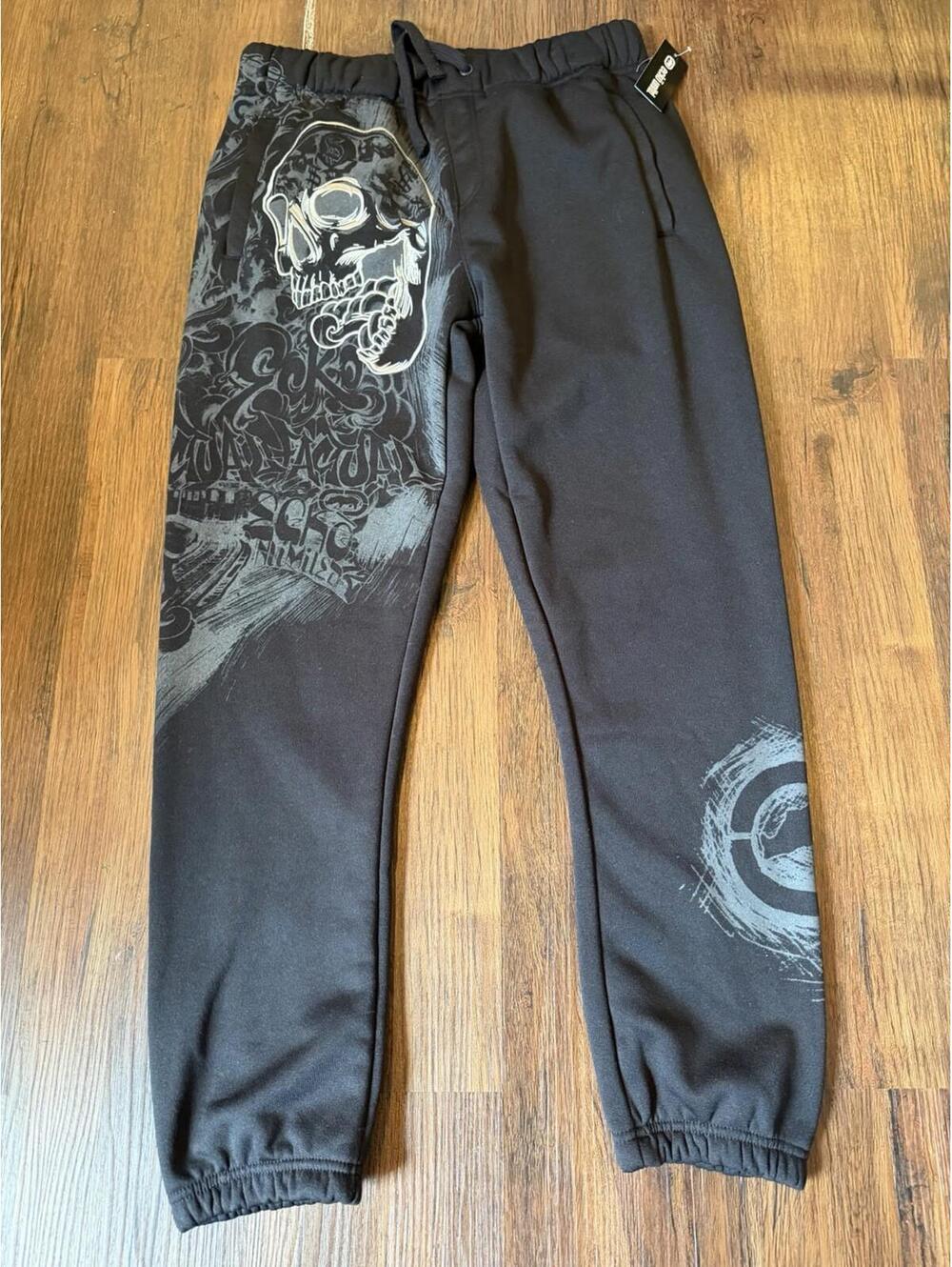 Ecko Unltd Skull Jogger Pants Men’s M Black Graphic Sweatpants New Streetwear